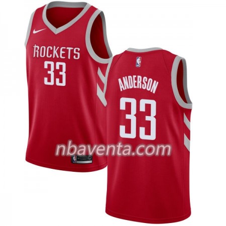 Camiseta Hombre Houston Rockets Ryan Anderson 33 Nike 2017-18 Rojo Swingman